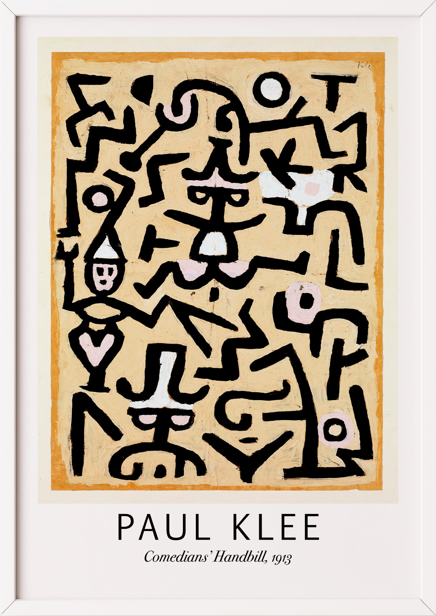 Nahaufnahme von Comedians’ Handbill von Paul Klee als Poster