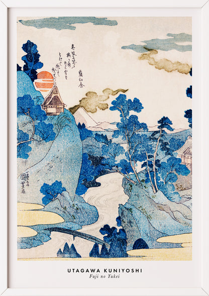 Nahaufnahme von Fuji no Yukei von Utagawa Kuniyoshi als Poster