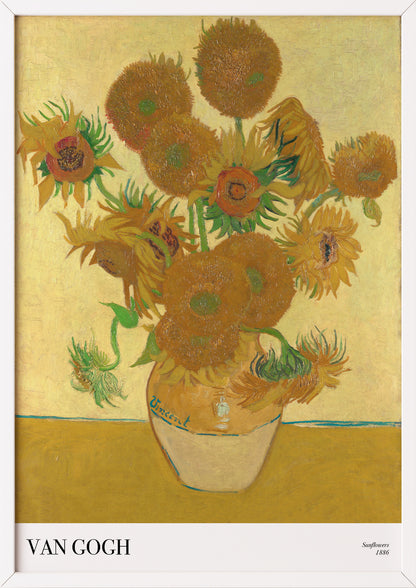 Nahaufnahme von Sunflowers von Vincent van Gogh als Poster