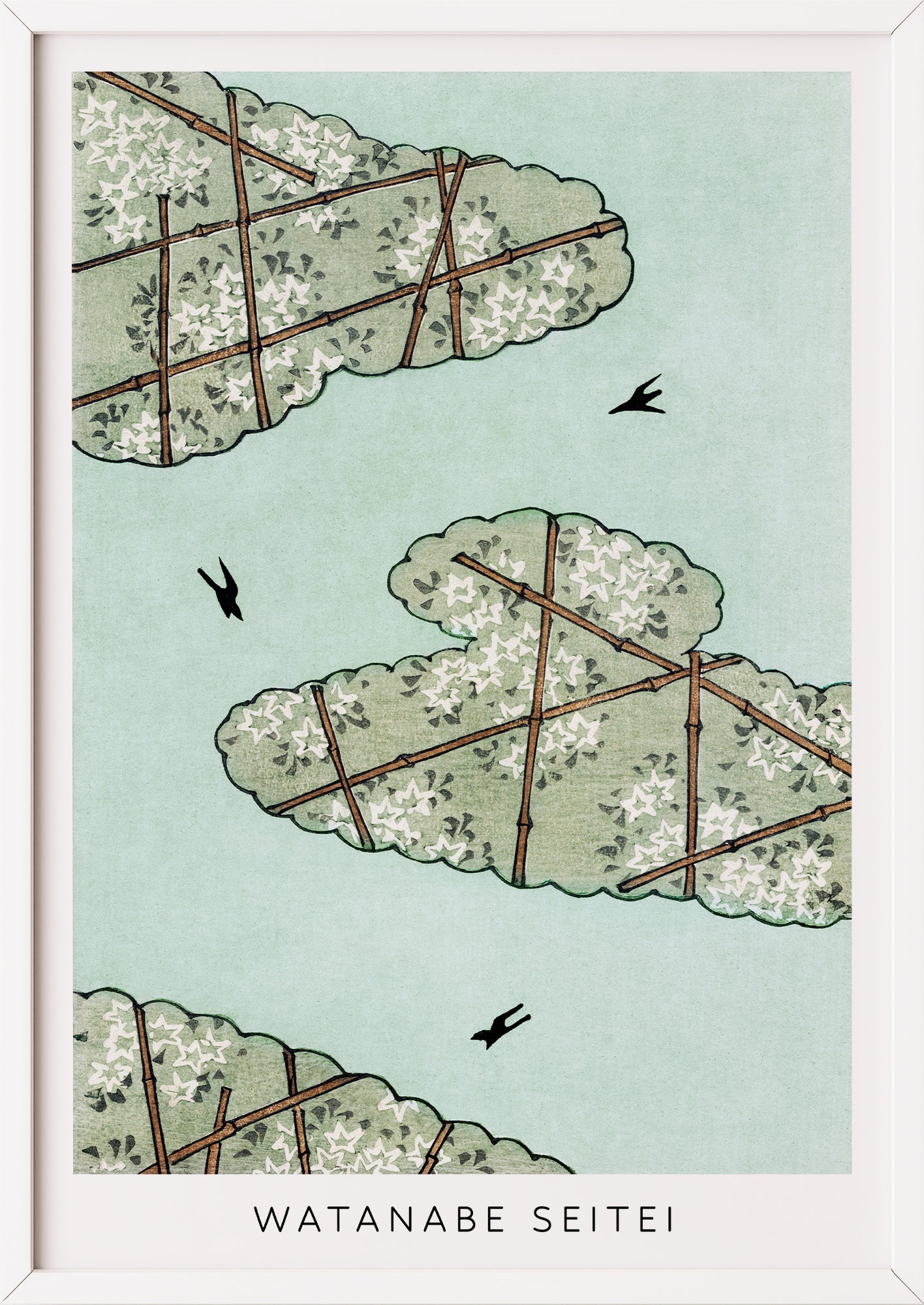 Nahaufnahme von Sky Illustration von Watanabe Seitei als Poster