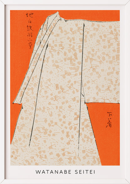 Nahaufnahme von Japanese Robe Illustration von Watanabe Seitei als Poster