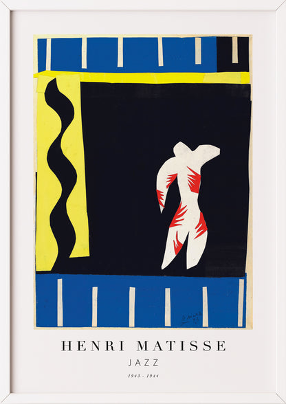 Jazz von Henri Matisse Kunstdruck im weißen Rahmen