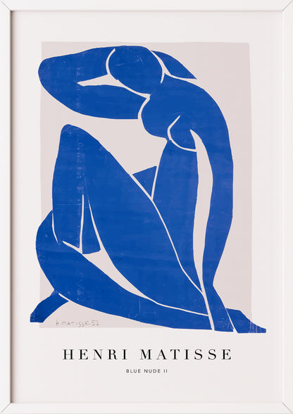 Blue Nude II von Henri Matisse Kunstdruck im weißen Rahmen