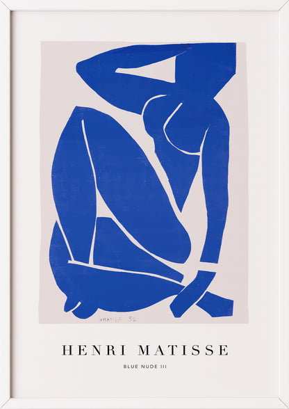 Blue Nude III von Henri Matisse Kunstdruck im weißen Rahmen