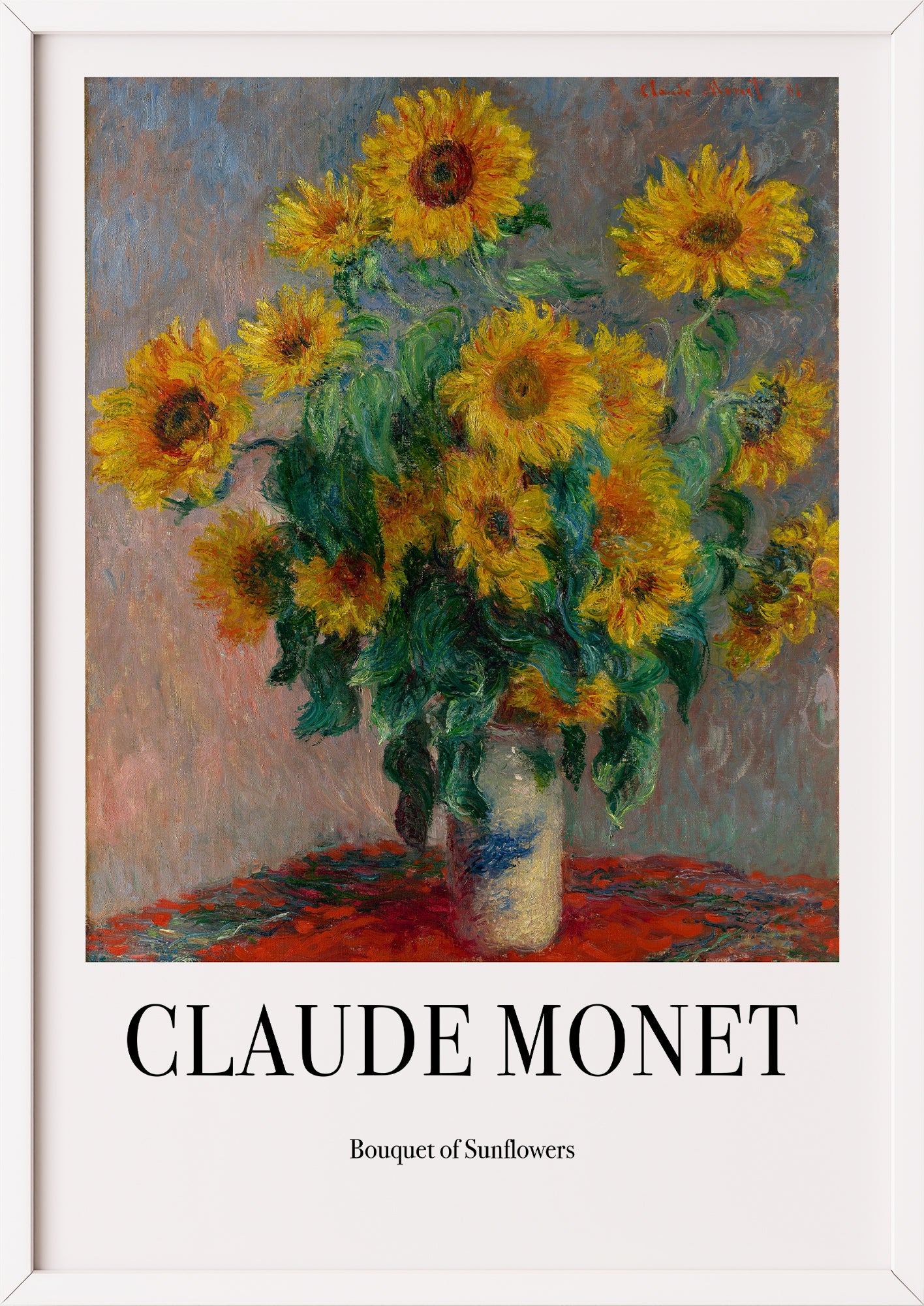 Nahaufnahme von Bouquet of Sunflowers von Claude Monet als Poster