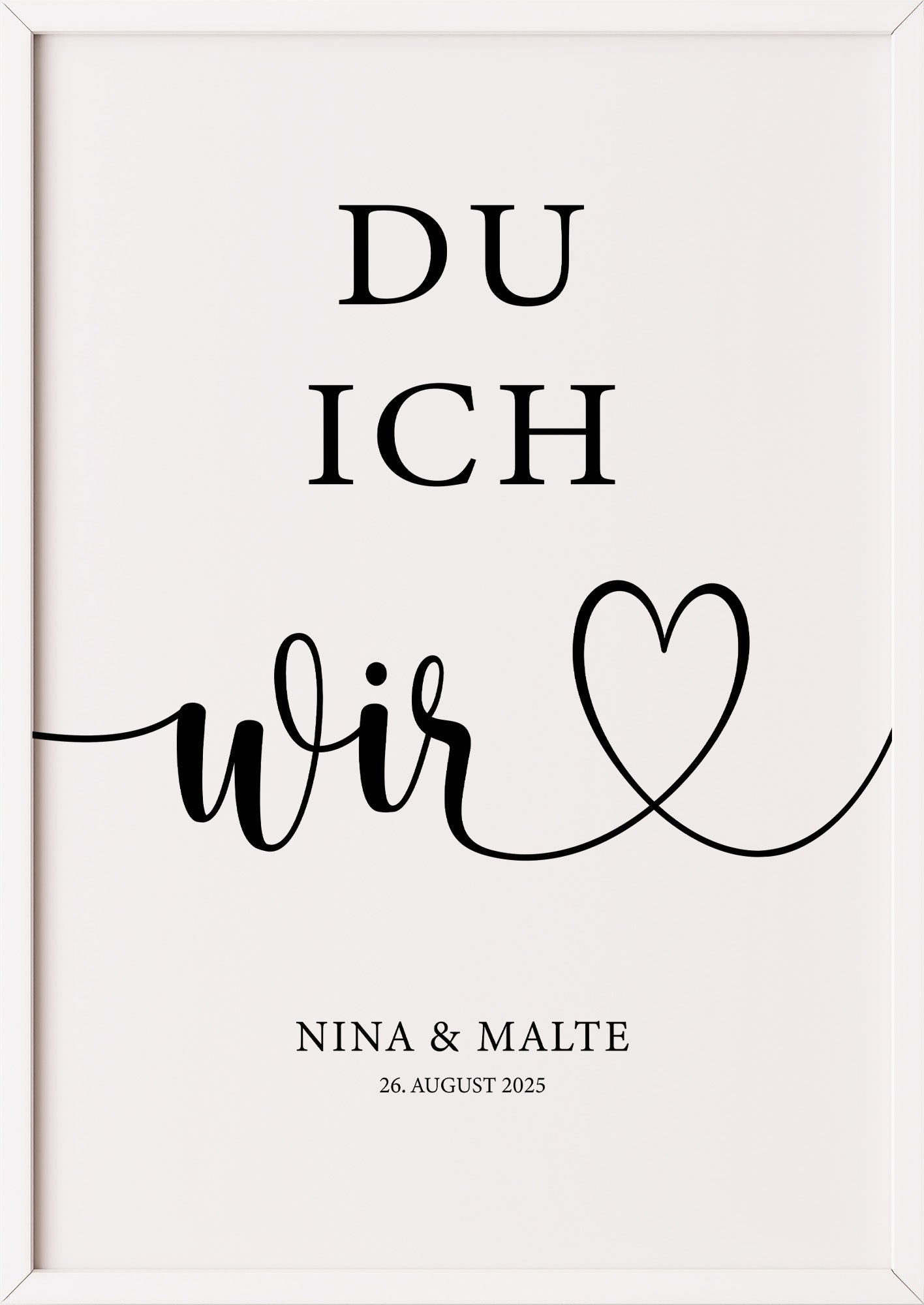 Poster Du Ich Wir im weißen Rahmen