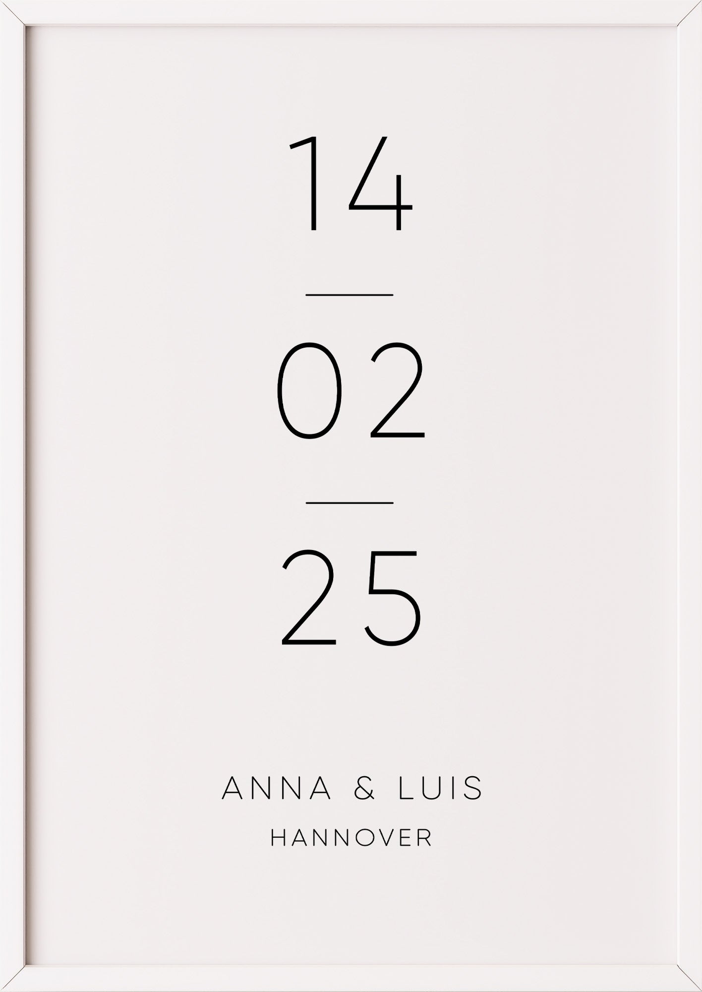 Poster Special Date im weißen Rahmen