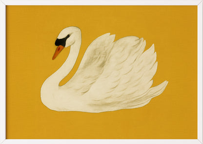 Schwan Poster im weißen Rahmen